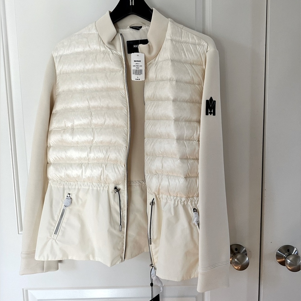 Mackage Cream Quilted Jacket
